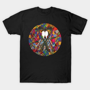 Colorful modern digital abstract geometric wall decoration art T-Shirt